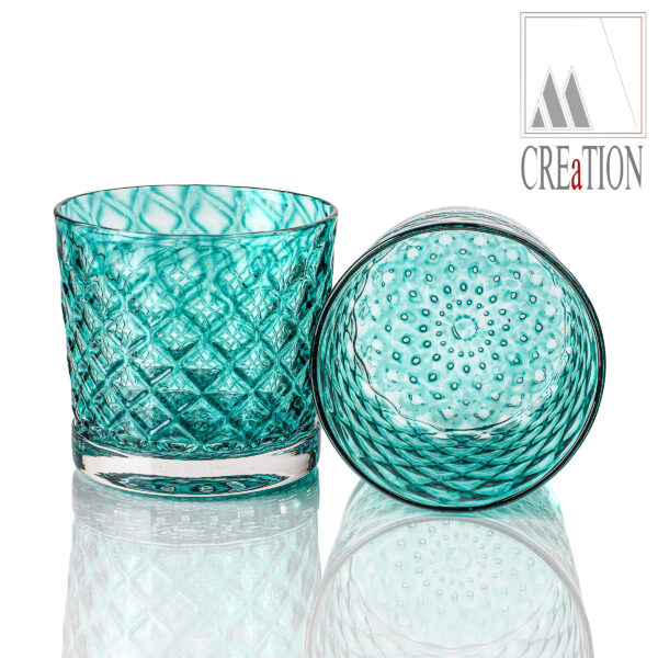 Rosette "Emerald" Hand-Blown Tumbler Collection