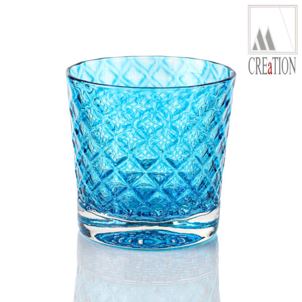 Rosette "Light Blue" Hand-Blown Tumbler Collection