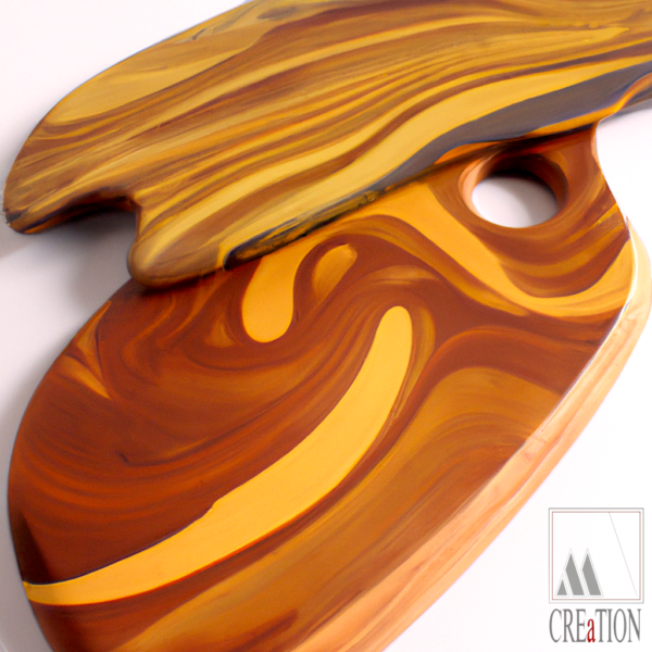 Smooth Swirls: The Marbled Lacquered Wooden Cutting Board