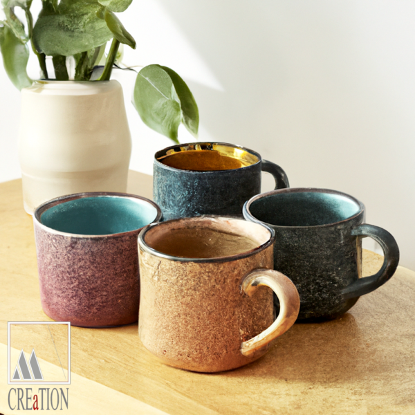 Northwoods Charm: Handcrafted Stoneware Chub Mug in Rustic Colors