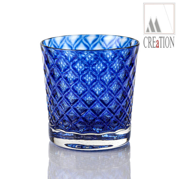 Rosette "Navy Blue" Hand-Blown Tumbler Collection