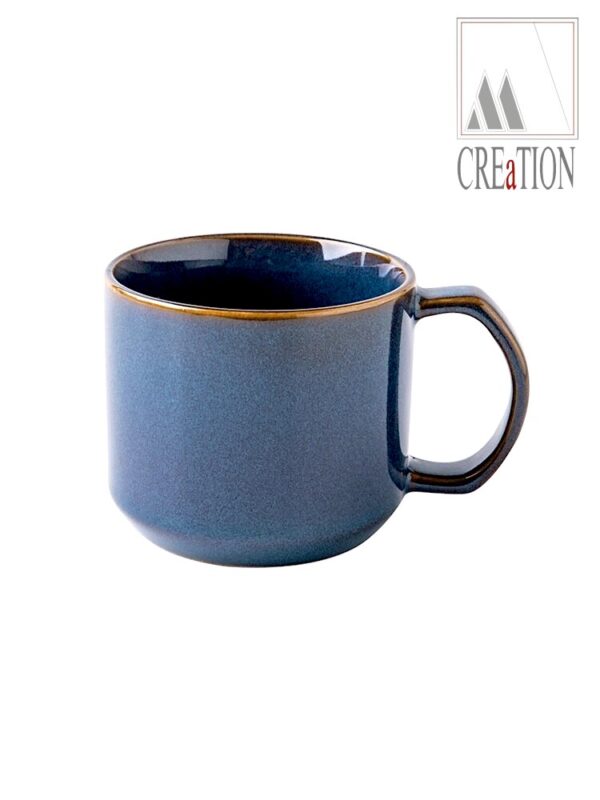Midnight Blue: Handcrafted Shiny Ceramic Mug