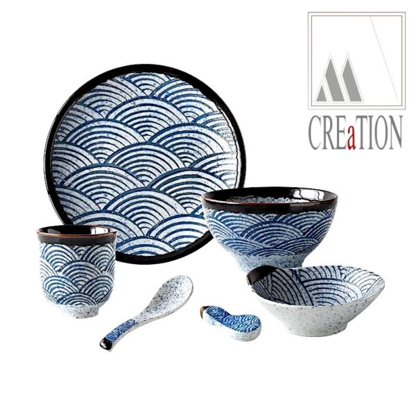 The set includes a sauce bowl, ceramic glass, soup bowl, and dish plate, making it the perfect choice for a complete, cohesive dining experience. Whether you're hosting a dinner party or simply enjoying a meal with your family, the Sea Swirls Tunisian Ceramic Dream Plates set is sure to impress. Order yours today and make every meal a celebration of the sea.