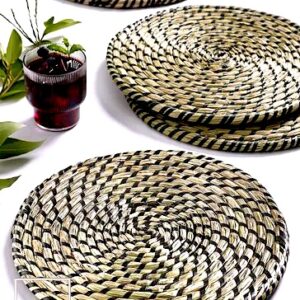 Golden Black Sahara Woven Artisanal Placemat